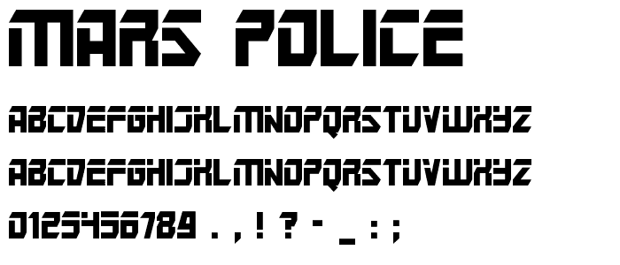 Mars Police font